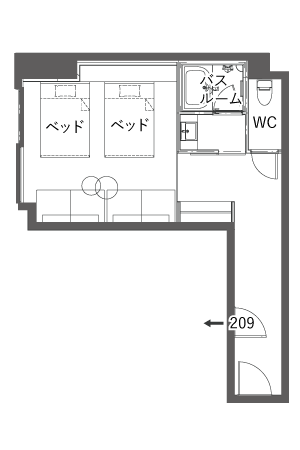大阪北港マリーナリゾートHULLのキャビンに宿泊