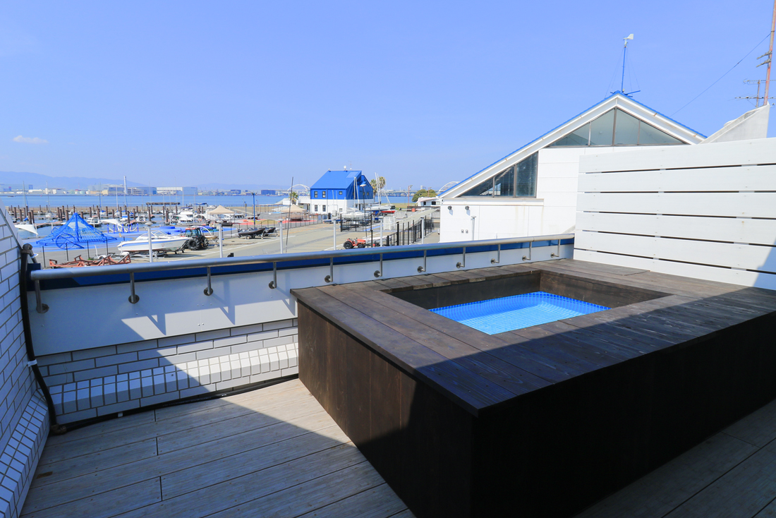 オーシャンビューテラスから見える夕陽