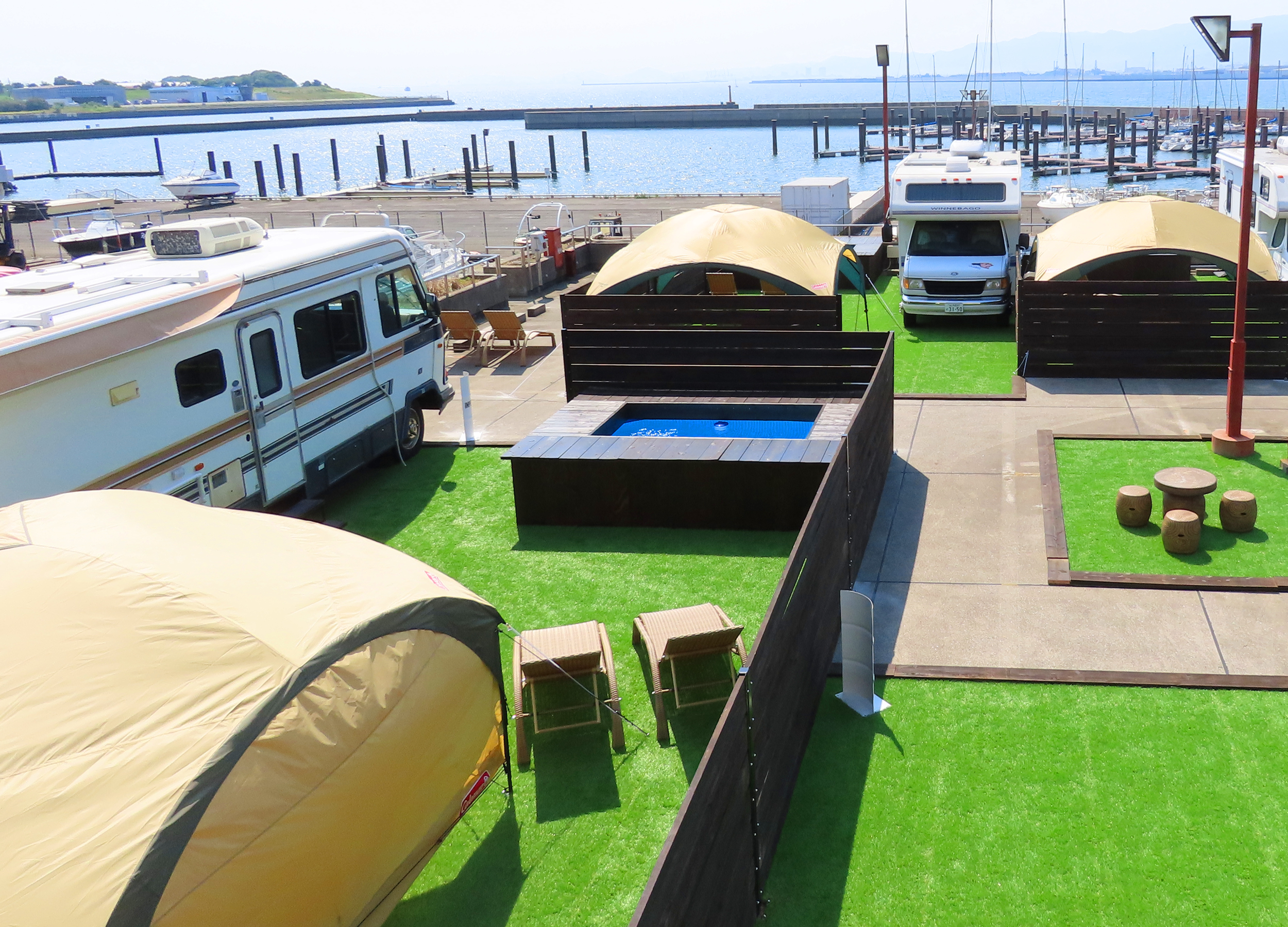 グランピング施設大阪北港マリーナリゾートHULLのデイユースプラン